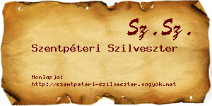 Szentpéteri Szilveszter névjegykártya